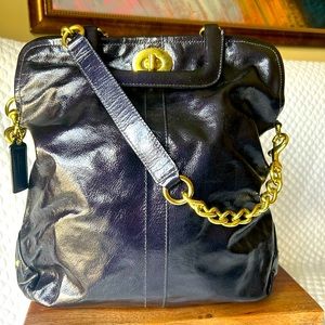 Coach Patent Leather Eggplant purse